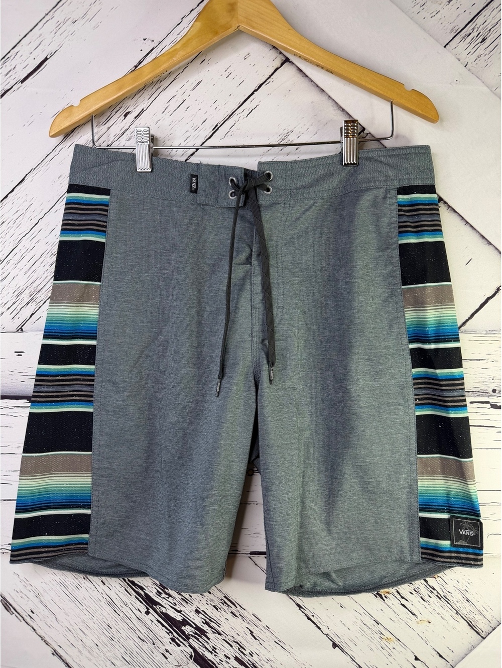Vans Off The Wall Psych Boardshorts Swim Stretch Trunks Y2K Gorpcore Surf Mens M